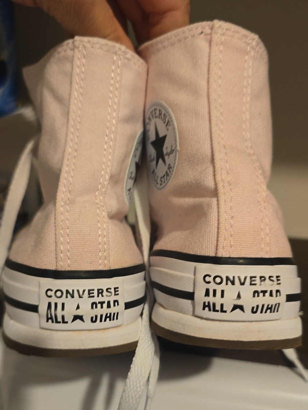Girl's Converse Hi-top Light Pink Worn One Single Time🙄 Size 3 - Picture 7 of 12